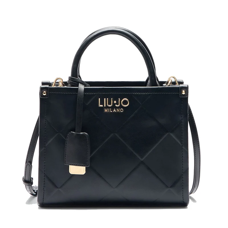Borsa Donna a Mano LIU JO Better con Motivo a Rombi colore Nero