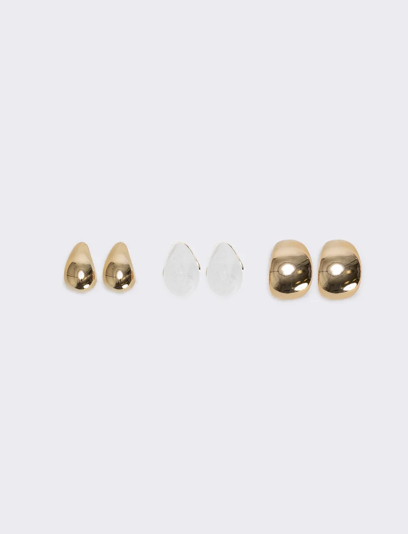 Orecchini a Goccia - Card 3 Eleganti - Beige
