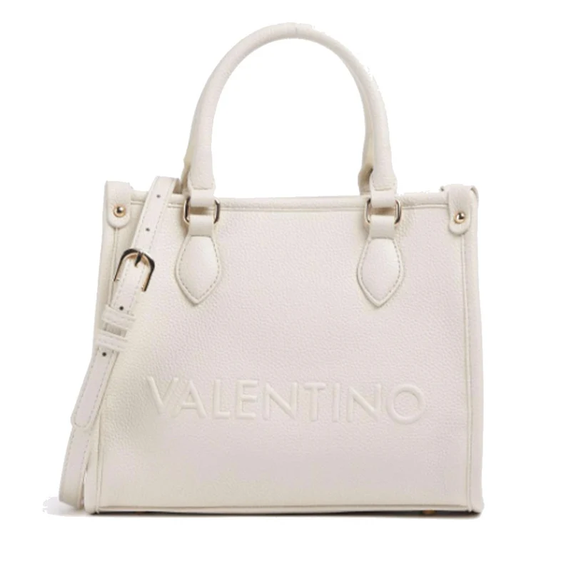 Borsa Donna a Mano VALENTINO BAGS linea Rised Re Colore Ecru