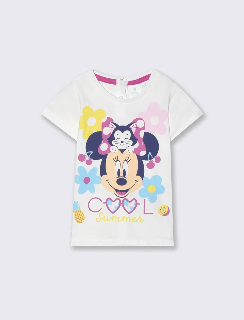 Maglietta Minnie con rouches colorate - Bianco