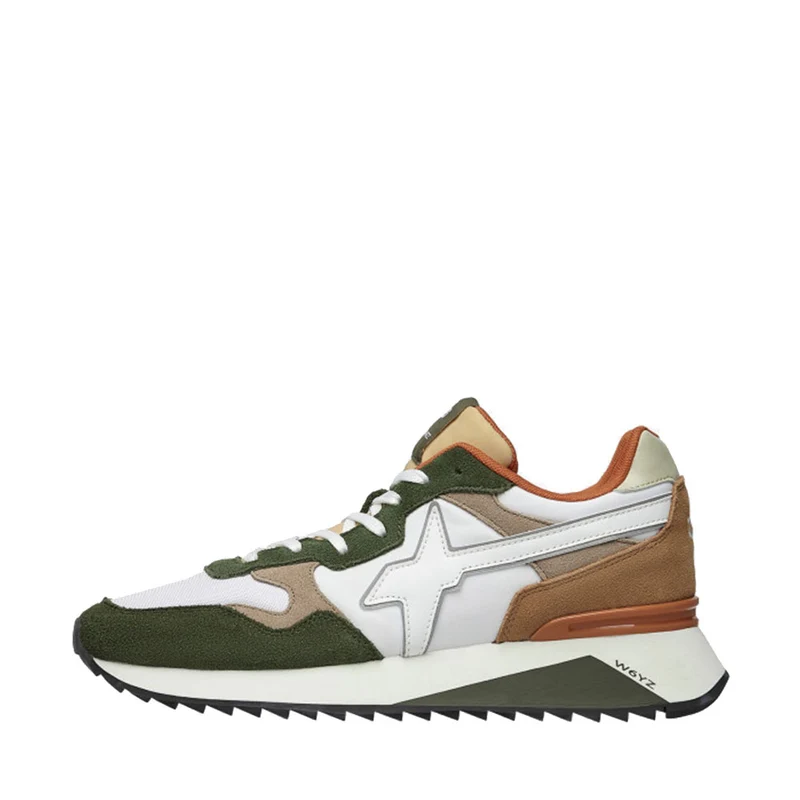 Scarpe Uomo W6YZ Sneakers Yak-M. in Tessuto Tecnico e Suede Militare White Brown