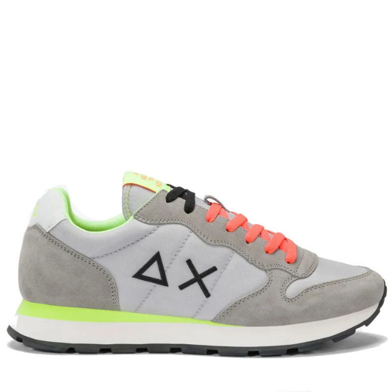 Scarpe Uomo Sun68 Sneakers Tom Fluo Grigio Chiaro - Z35102