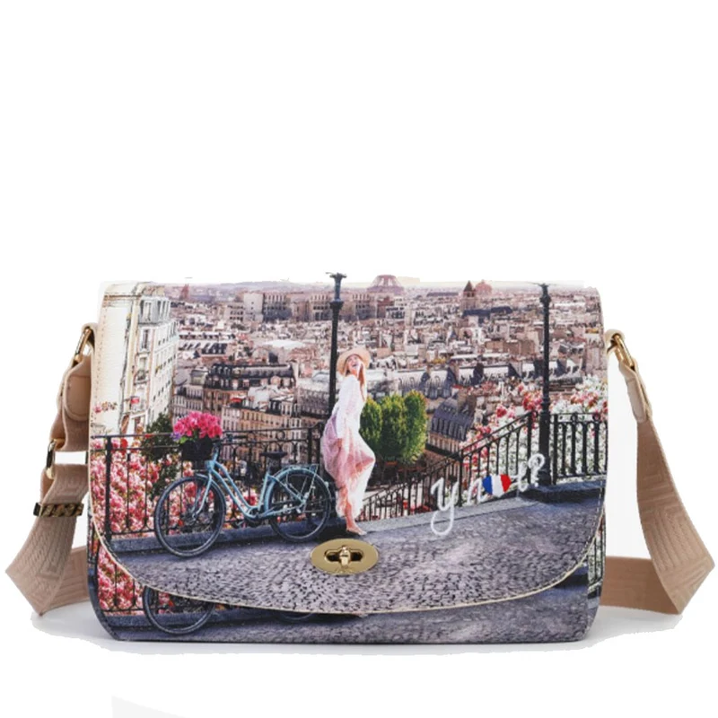 Borsa Donna a Tracolla Y NOT YES-631 Stampa Promenade
