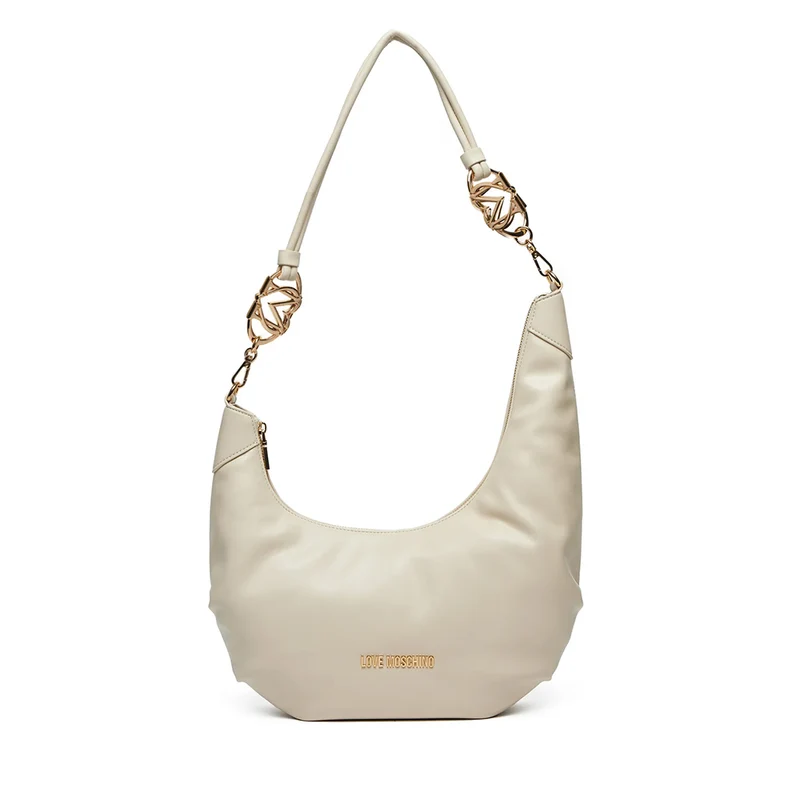 Hobo Bag Asimmetrica LOVE MOSCHINO linea Jewel Avorio