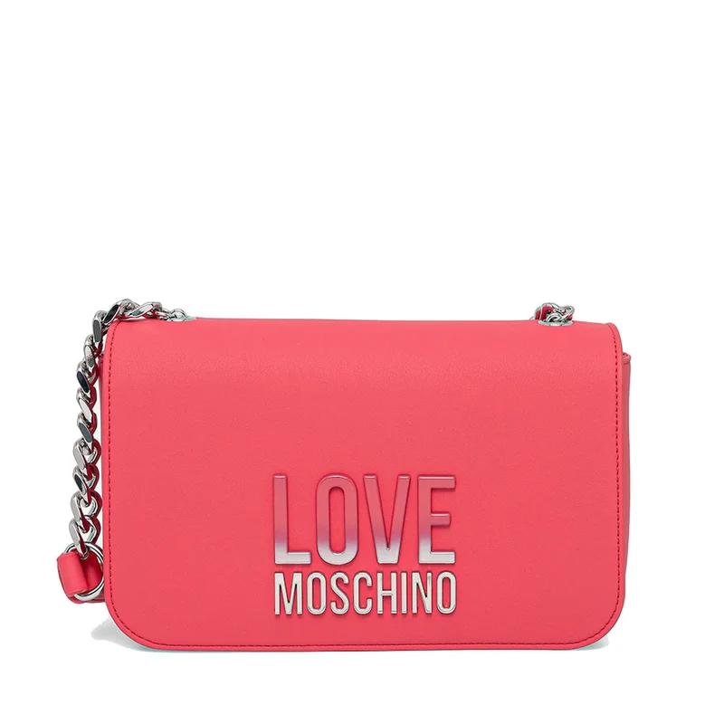 Borsa Donna a Spalla LOVE MOSCHINO Fuxia con Logo Lettering Sfumato