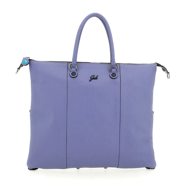 Borsa Donna a Mano con Tracolla GABS G3 PLUS Large in Pelle Martellata Viola Fiordaliso