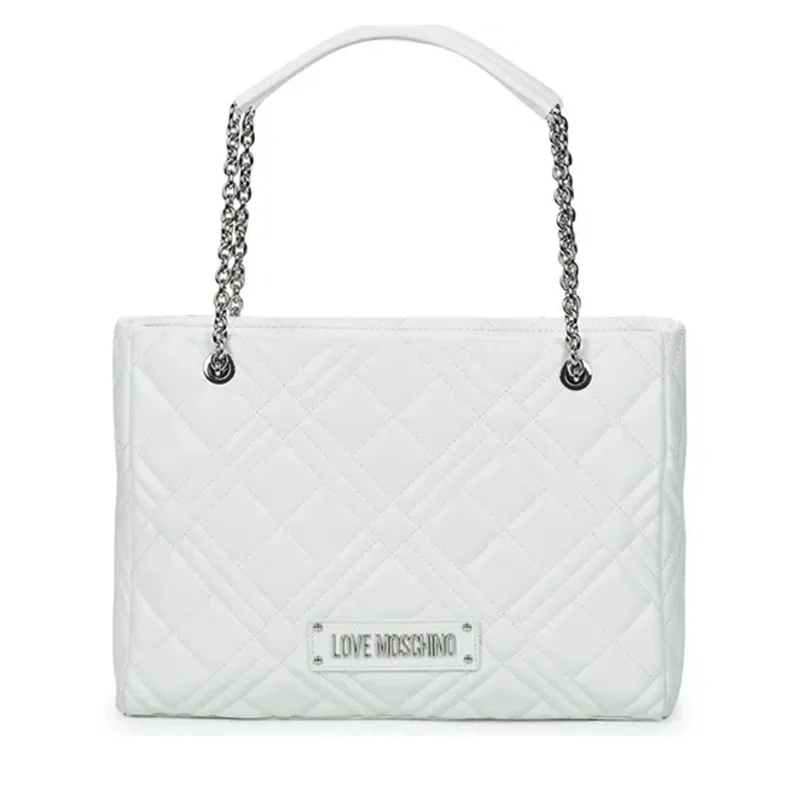 Shopping Bag Trapuntata LOVE MOSCHINO linea Quilted Bianco