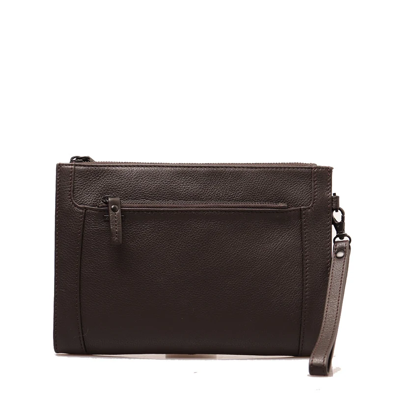 Pochette Uomo GIANNI CONTI in Pelle Dark Brown