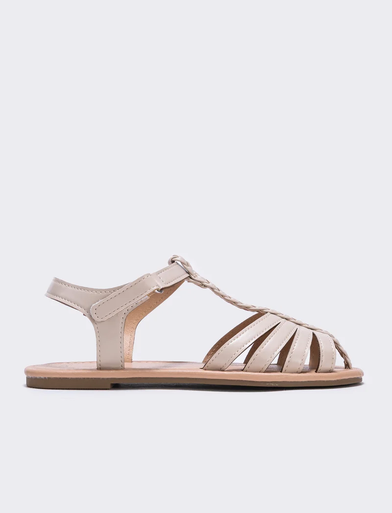 Sandalo granchio beige per bambina - Beige
