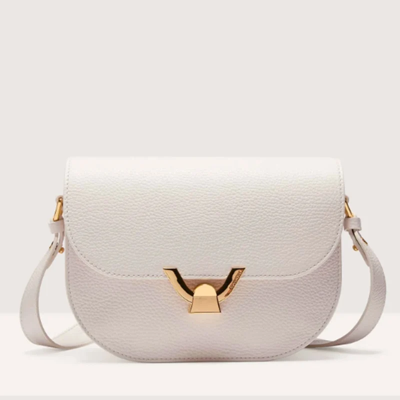 Borsa Donna a Tracolla COCCINELLE in Pelle Colore Blanco linea Dew Small