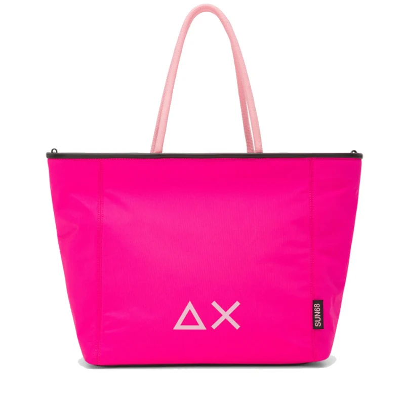 Borsa a Mano Media SUN68 linea Jacqueline in Nylon colore Fuxia