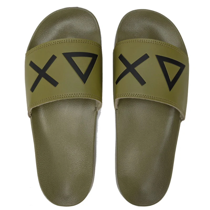 Ciabatte da Uomo SUN68 Linea Slippers Logo Colore Militare - X35102
