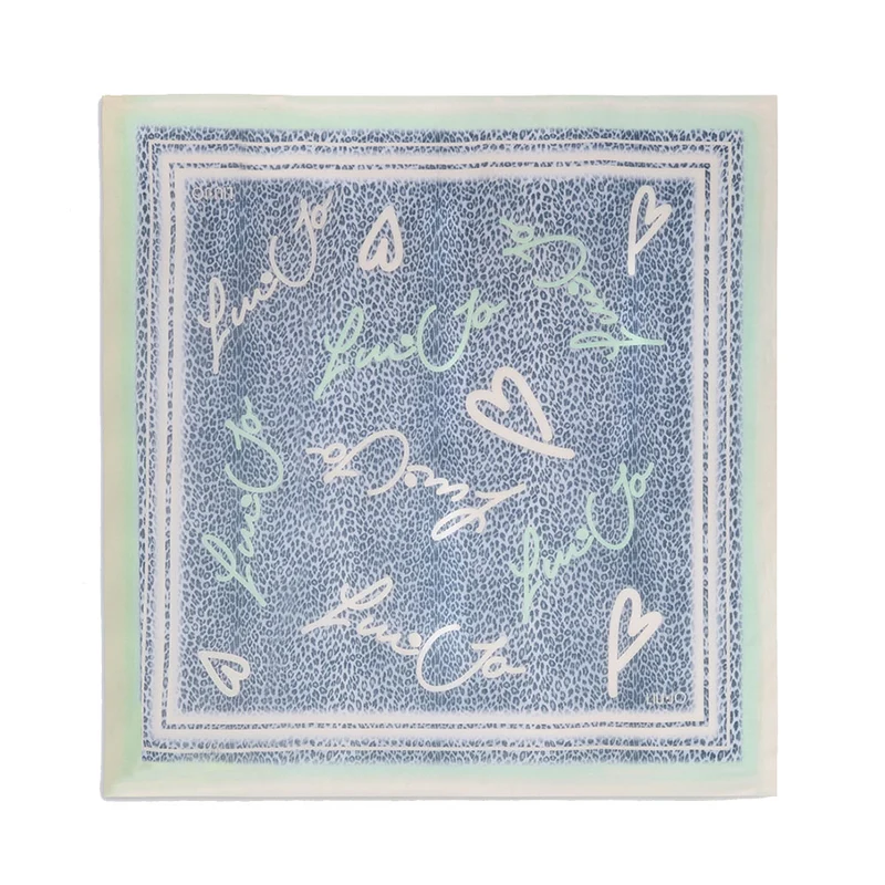 Foulard Donna 120 x 120 cm LIU JO Better stampa Animalier Verde Menta