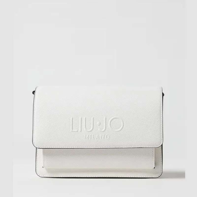 Borsa a Tracolla LIU JO con Logo in Rilievo Off White