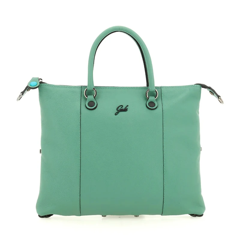 Borsa Donna a Mano con Tracolla GABS G3 PLUS Medium in Pelle Martellata Verde Filodendro
