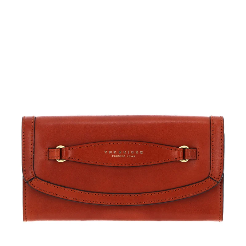 Portafoglio Donna con Bottone THE BRIDGE linea Bettina in Pelle color Rust
