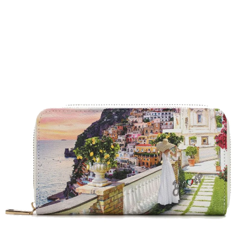 Portafoglio Donna Y NOT YES-361 Stampa Romantic Coast Chiusura Zip Around