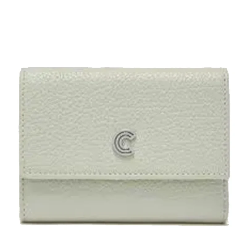 Portafoglio Donna Piccolo COCCINELLE in Pelle Celadon Green Linea Myrine