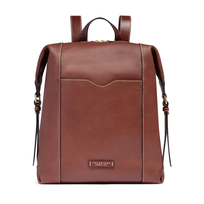 Zaino Donna THE BRIDGE linea Gemma in Pelle Marrone