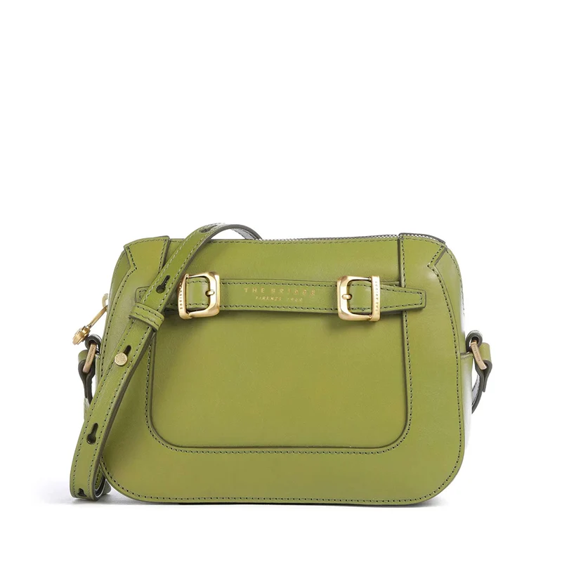 Borsa Donna a Tracolla THE BRIDGE linea Gaia in Pelle Verde Pistacchio