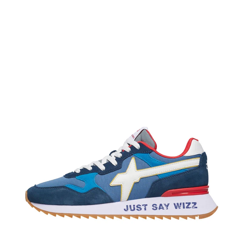 Scarpe Uomo W6YZ Sneakers Yak-M. in Tessuto Tecnico e Suede colore Bluette Oltremare White