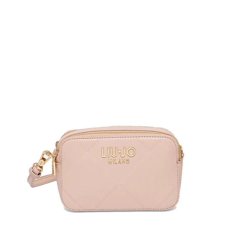 Borsa Donna a Tracolla LIU JO Better con Motivo a Rombi Rosa Cipria