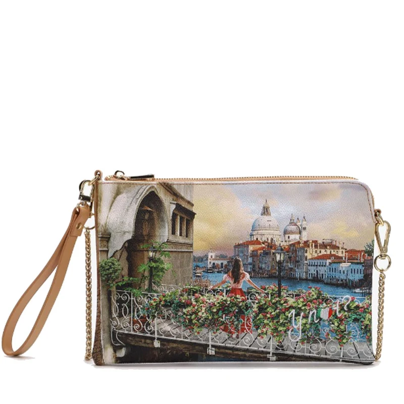 Borsa Donna Y NOT Pochette con Tracolla YES-303 Flowery Canal
