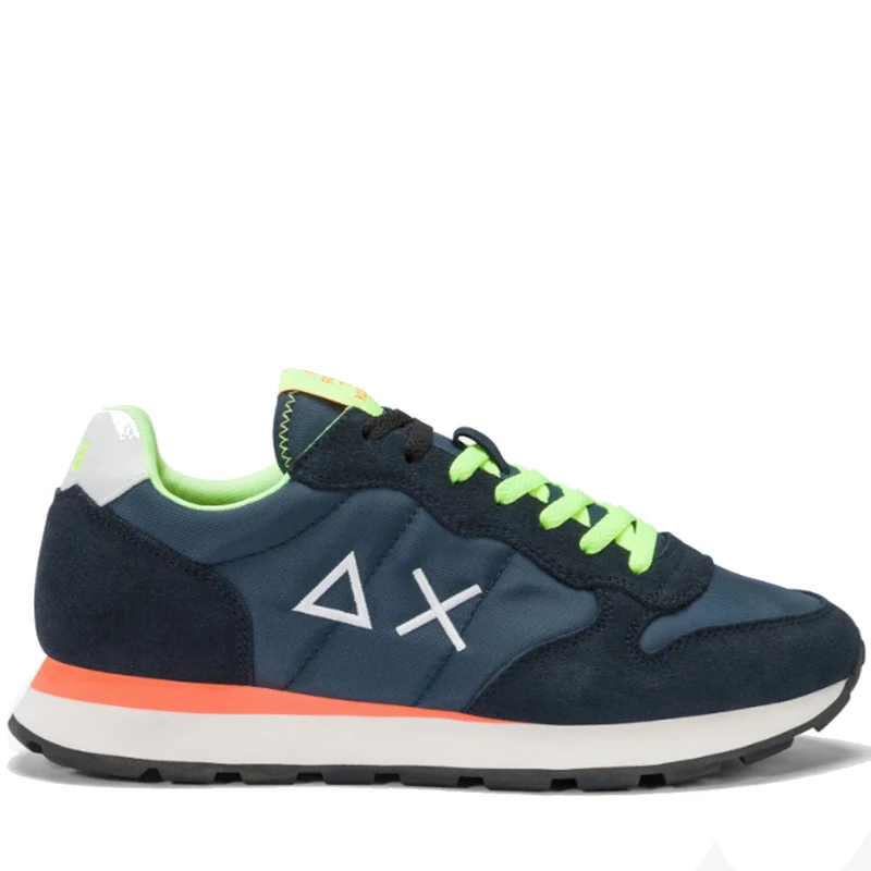 Scarpe Uomo Sun68 Sneakers Tom Fluo Navy Blue - Z35102
