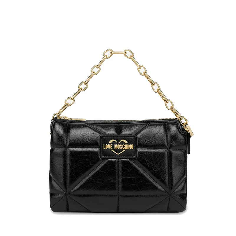 Borsa Donna a Mano LOVE MOSCHINO linea Geometric Quilted Trapuntata Nera