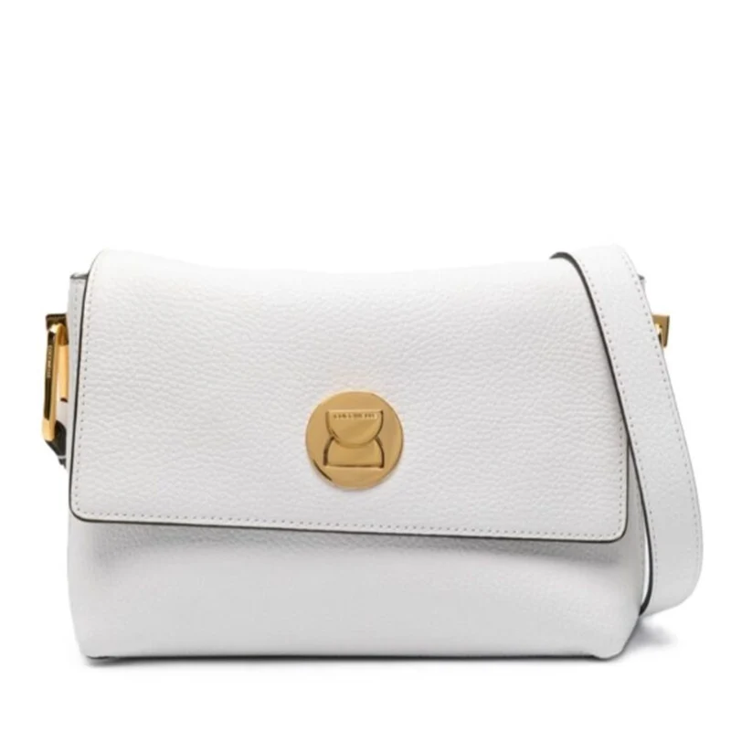 Borsa Donna a Tracolla COCCINELLE in Pelle linea Liya colore Brillant White - Celadon Green - E1MD0120701