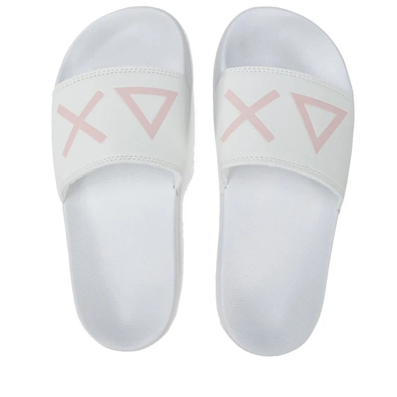 Ciabatte da Donna SUN68 Linea Slippers Logo Colore Bianco - X35204