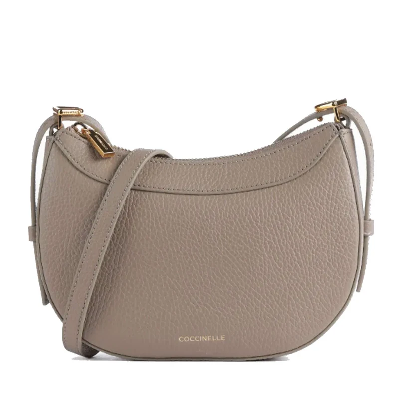 Borsa Donna a Tracolla COCCINELLE in Pelle Warm Taupe Linea Whisper