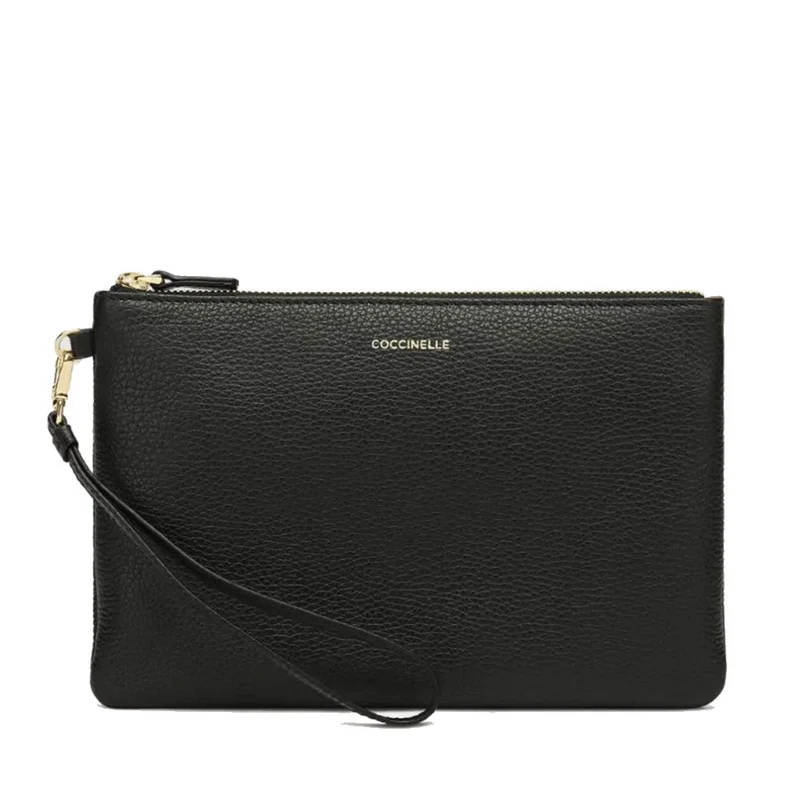 Pochette Donna COCCINELLE in Pelle Linea New Best Soft Colore Nero Misura Media