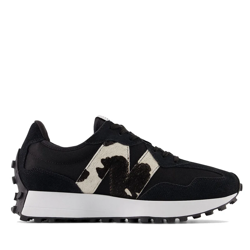 Scarpe Donna NEW BALANCE Sneakers 327 in Mesh e Suede colore Black e Lemonade
