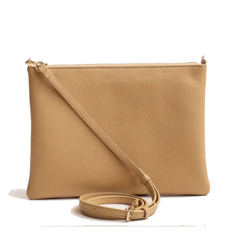 Borsa Donna a Tracolla COCCINELLE in Pelle Fresh Beige Linea Best Medium