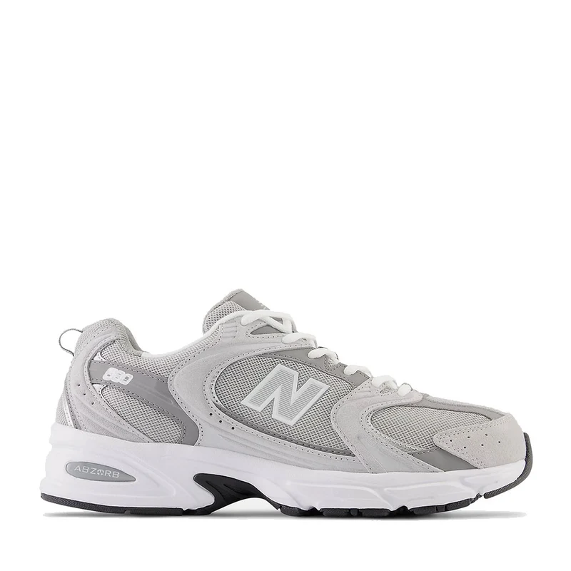 Scarpe Running NEW BALANCE Sneakers 530 in Pelle e Mesh Raincloud Shadow Grey e Silver Metallic