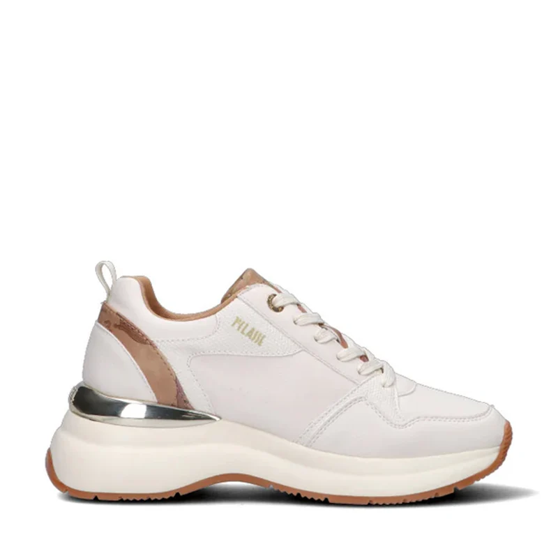 Sneakers Running 1A Classe Alviero Martini Bianco Sporco con Inserti Geo Beige 2002