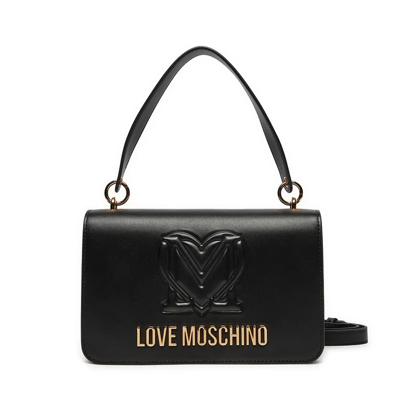 Borsa a Spalla con Tracolla LOVE MOSCHINO in Pelle Nera