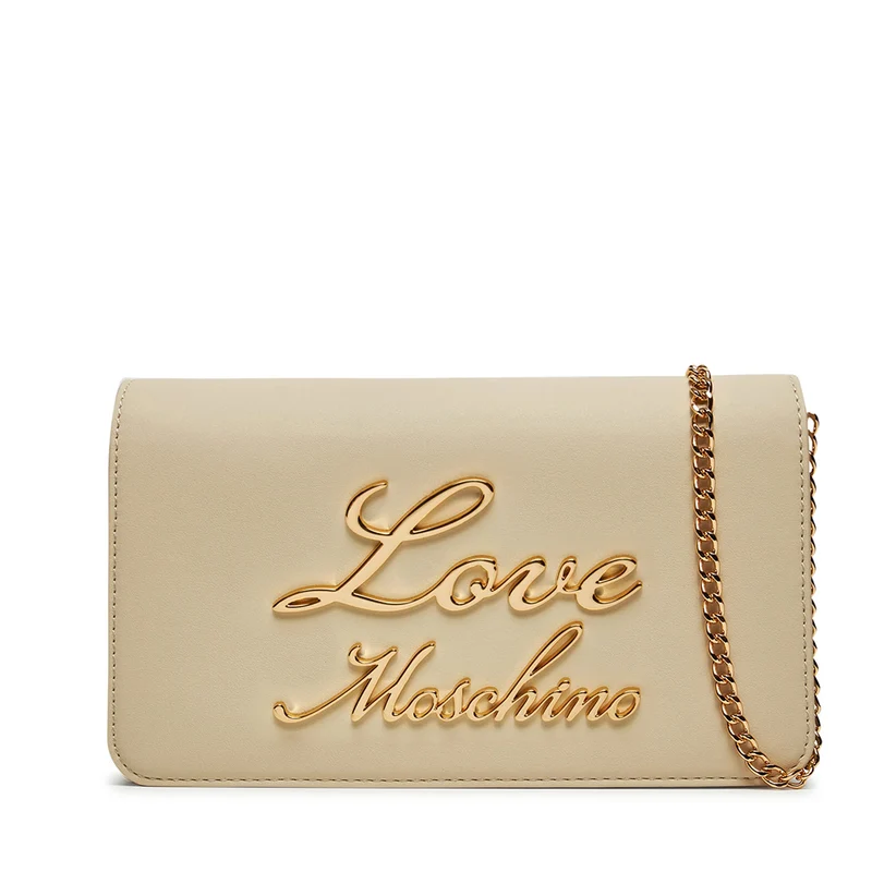 Clutch Donna a Tracolla LOVE MOSCHINO linea Lovely Chain Avorio