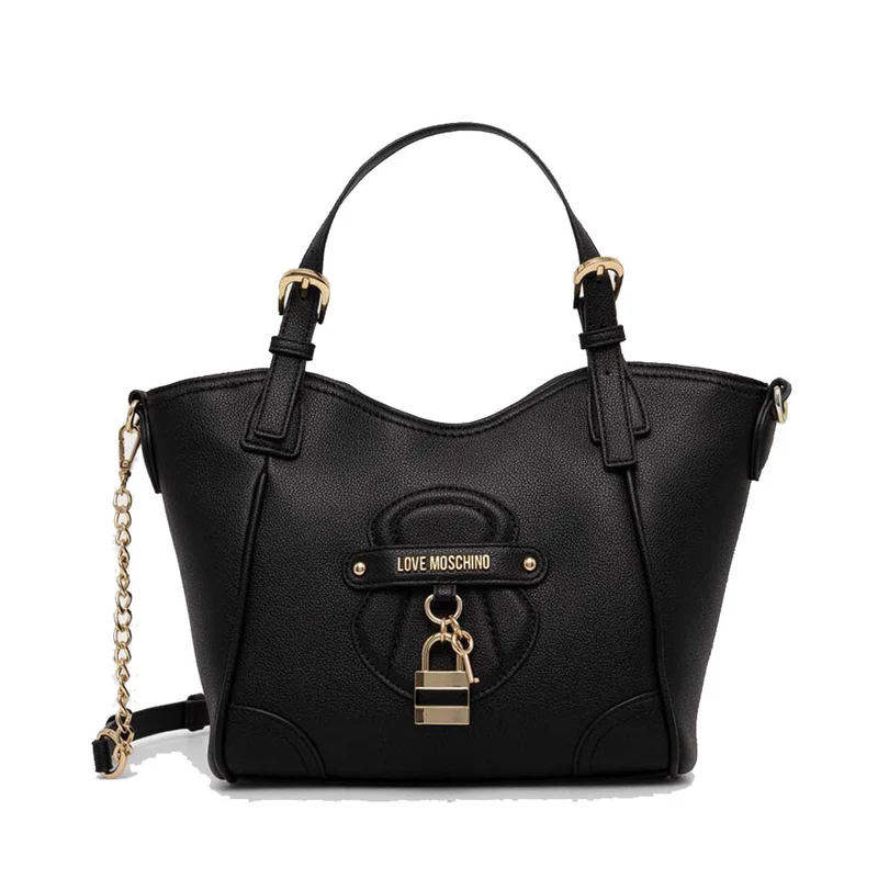 Borsa a Mano LOVE MOSCHINO linea Padlock colore Nero