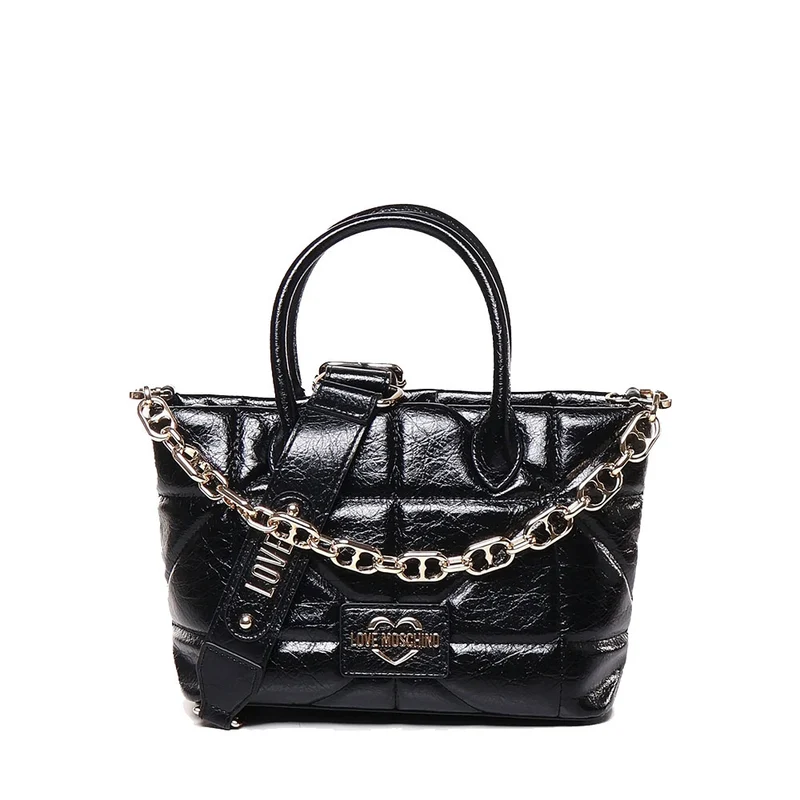 Borsa a Mano LOVE MOSCHINO linea Geometric Quilted Trapuntato Nero