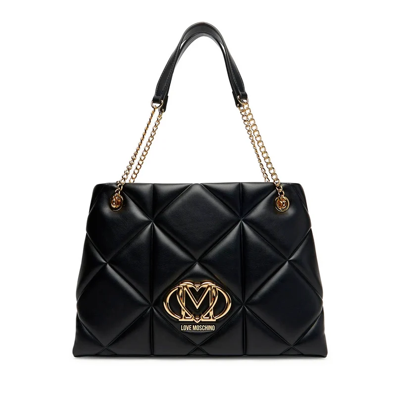 Shopping Bag Trapuntata LOVE MOSCHINO linea Embossed Nero