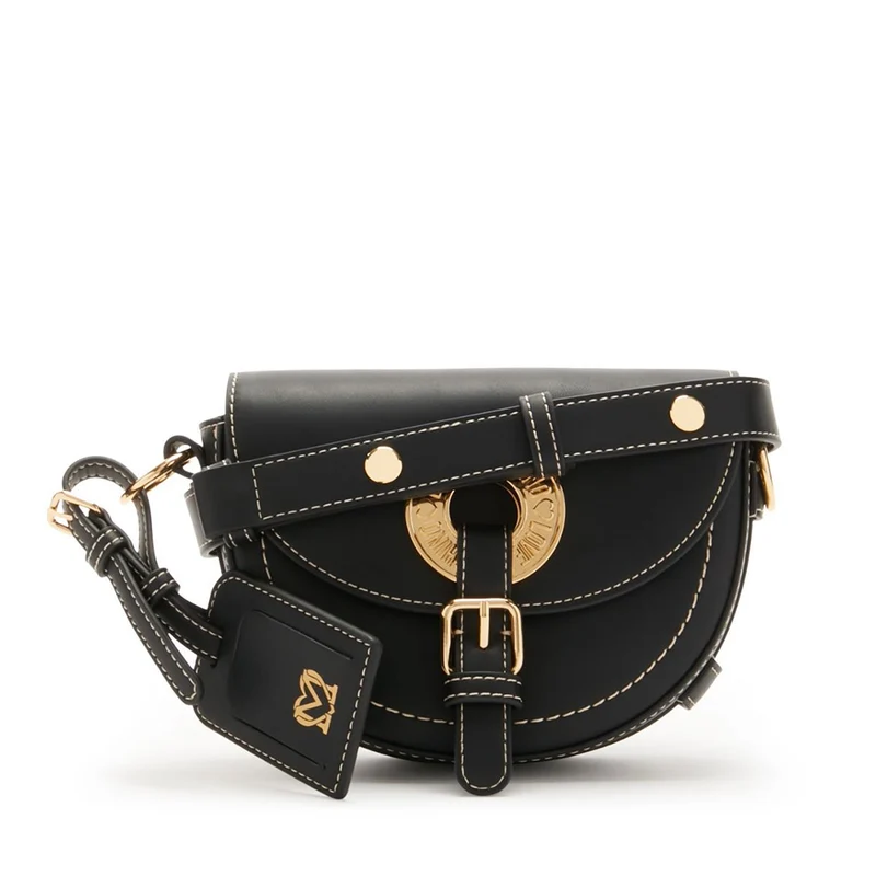 Borsa Donna a Tracolla LOVE MOSCHINO linea Logo Eyelet Nera