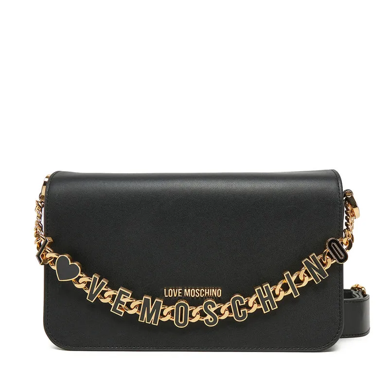 Borsa a Tracolla LOVE MOSCHINO linea Dangling in Pelle Nera