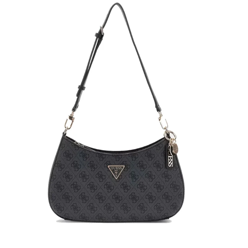Borsa Donna a Spalla GUESS Linea Noelle colore Coal Logo Misura Piccola