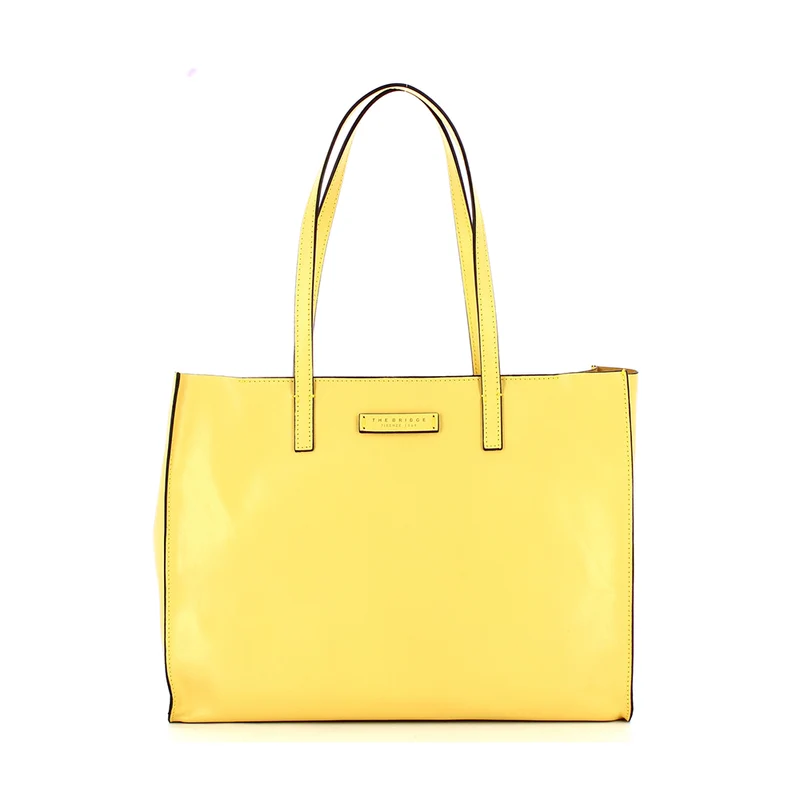 Borsa Donna Shopper THE BRIDGE Linea Mirra in Pelle Giallo Banana