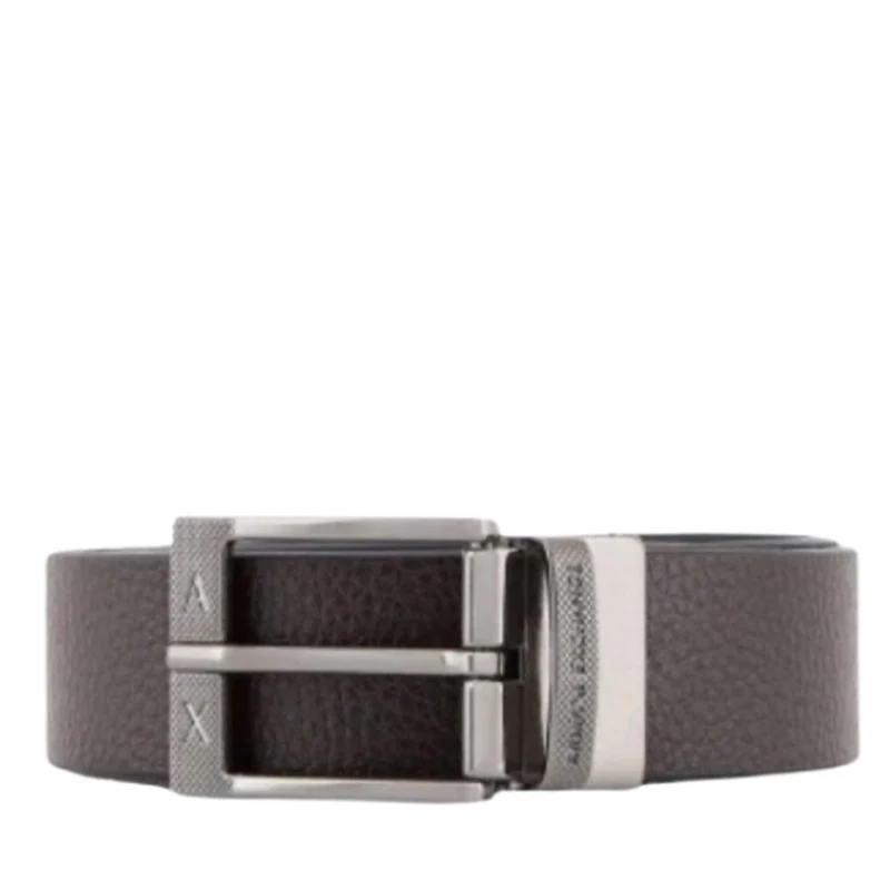 Cintura Uomo in Pelle ARMANI EXCHANGE Reversibile Colore Dark Brown - Black