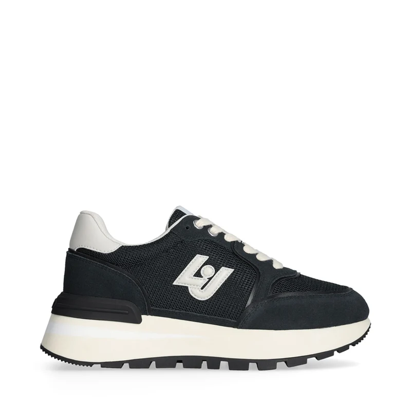 Sneakers Platform LIU JO Amazing 25 in Suede e Brighty Mesh Off Black