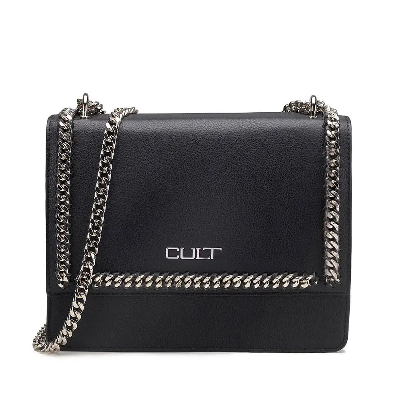 Borsa a Spalla e Tracolla CULT linea Kim Nera con Catena