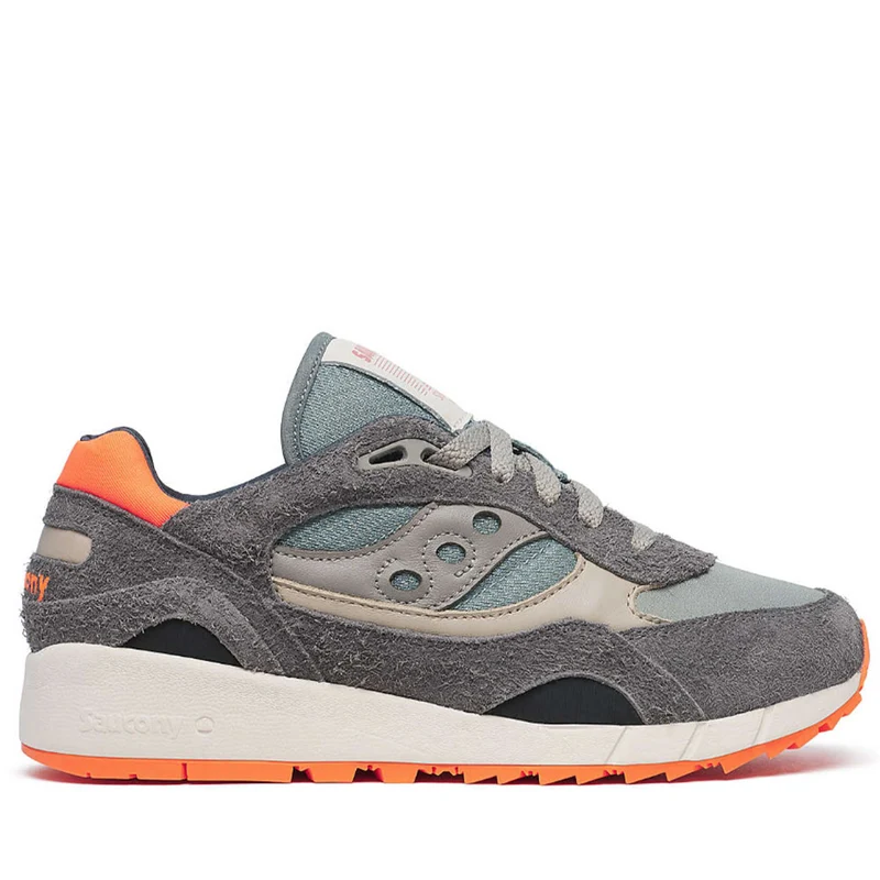 Scarpe Saucony Sneakers Shadow 6000 in Pelle e Tessuto Colore Grey - Agave